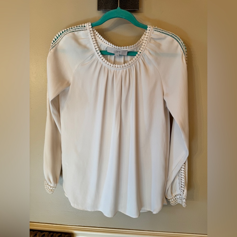 Loft cream blouse